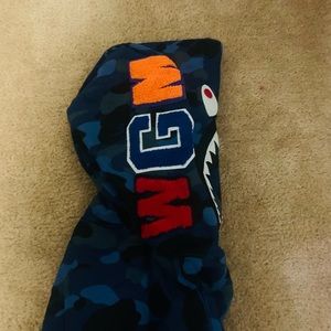 Blue bape hoodie